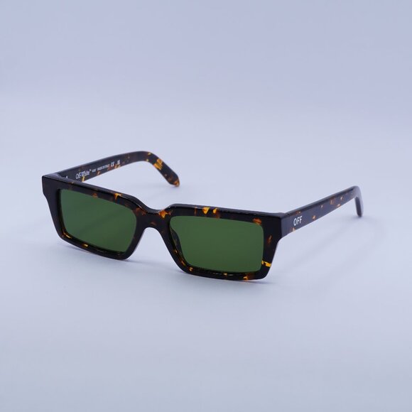 ?️New Off-White OERI13A WARREN 6055 Sunglasses - Havana Frame, Green Lenses main image 9